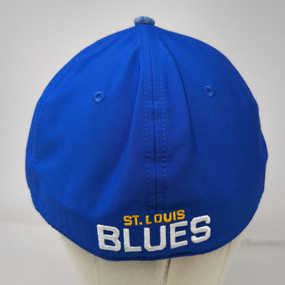 St. Louis Blues NHL Fanatics Cap Blue Yellow L Stretch Fit Flex Curved Brim Hat