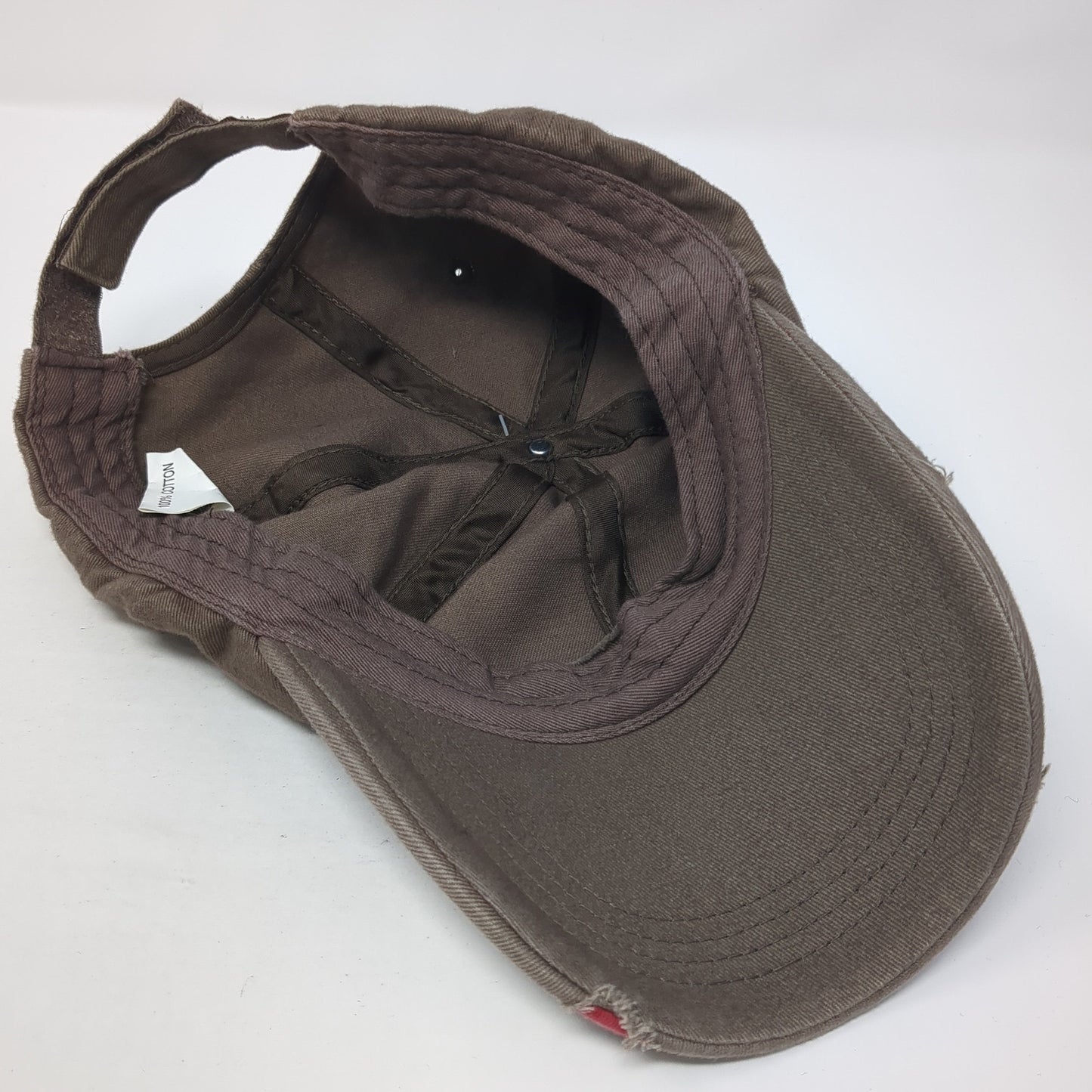 Miller High Life Strapback Hat Brown One Size Adjustable Distressed