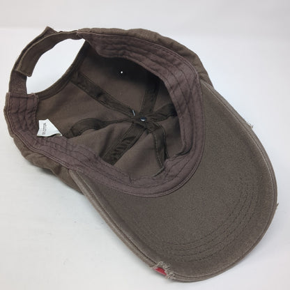 Miller High Life Strapback Hat Brown One Size Adjustable Distressed