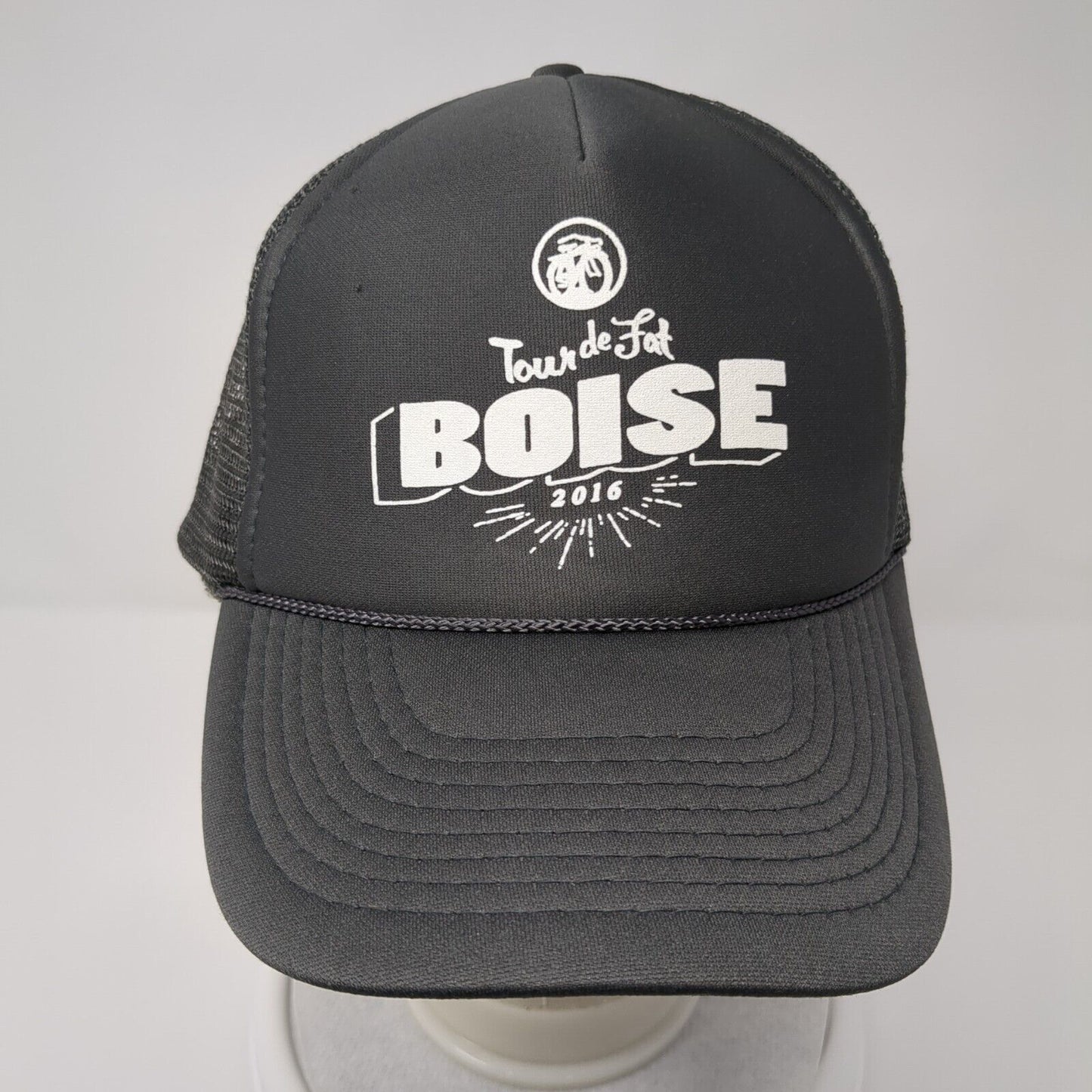 Tour de Fat Boise 2016 Snapback Trucker Hat Gray One Size Mesh Back Rope Otto