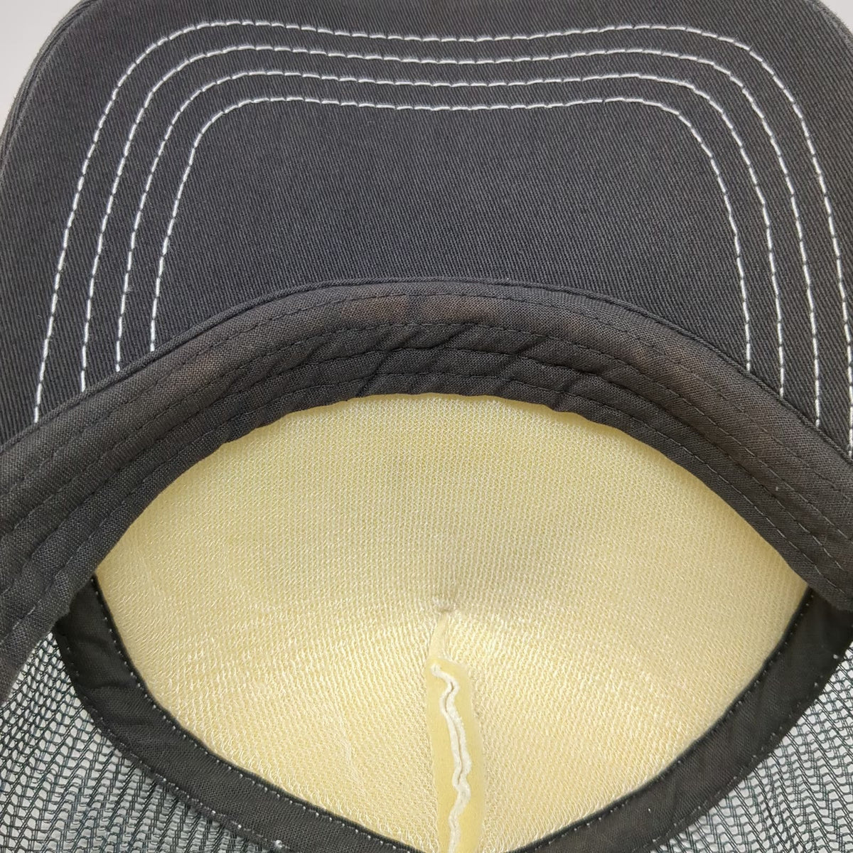 Billabong Trucker Hat Gray One Size California Love Bear Mesh Snapback Surf Cap