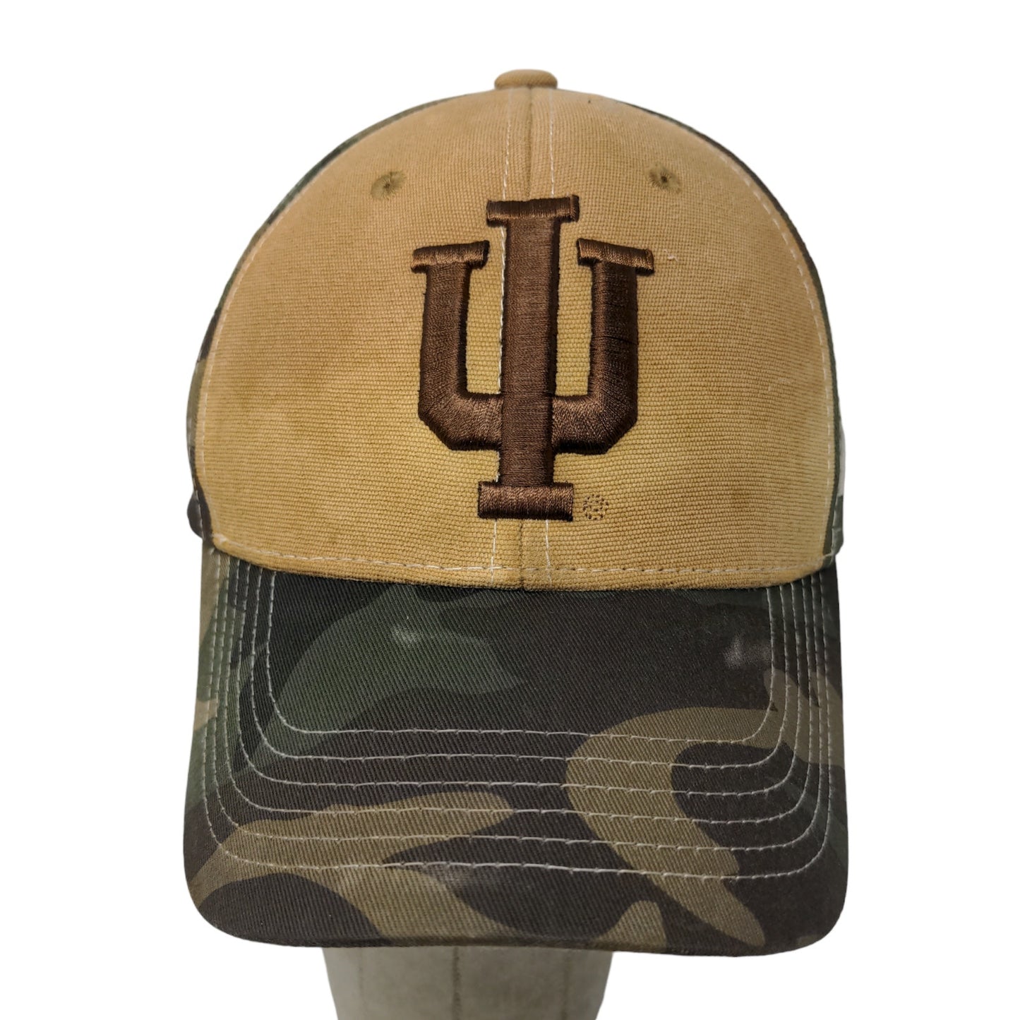 Russell Men's Strapback Camo Hat Adjustable Embroidered IU Hoosiers Logo