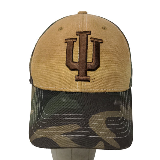 Russell Men's Strapback Camo Hat Adjustable Embroidered IU Hoosiers Logo