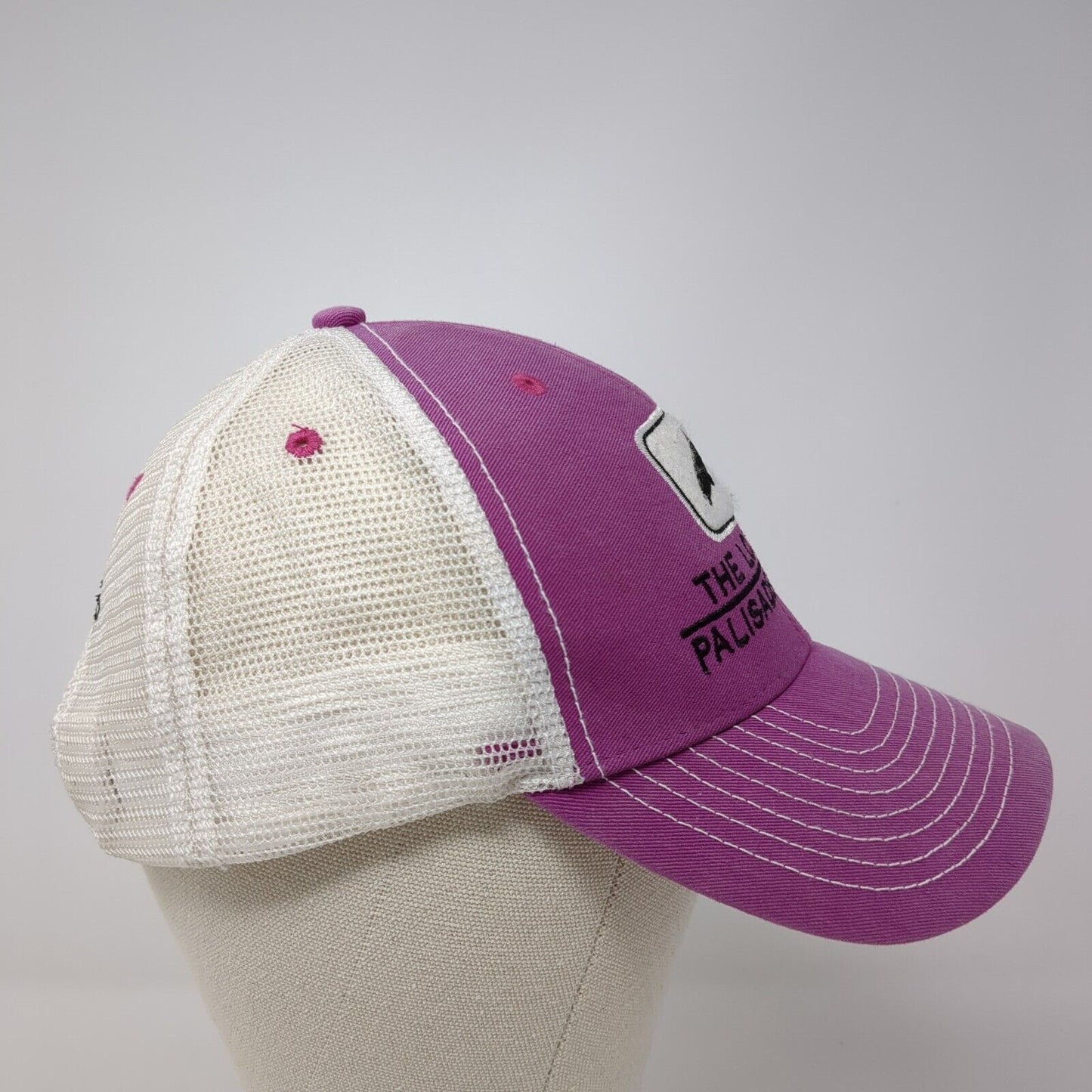 The Lodge At Palisades Creek Trucker Hat Pink One Size Mesh Back Ouray