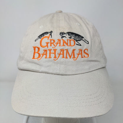 Grand Bahamas Turtle Strapback Hat Tan One Size Embroidered Adjustable