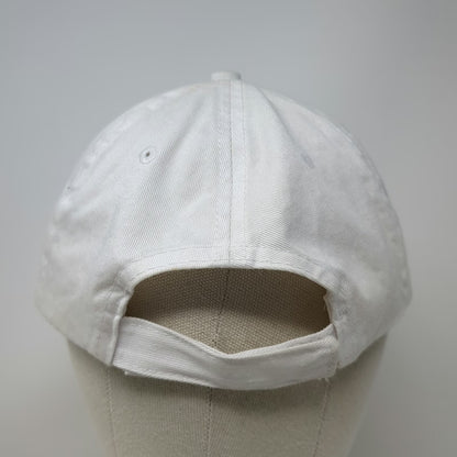 LogoUp Baseball Cap White One Size Blue Walleye Outpost Lac Achepabanca Fish Hat