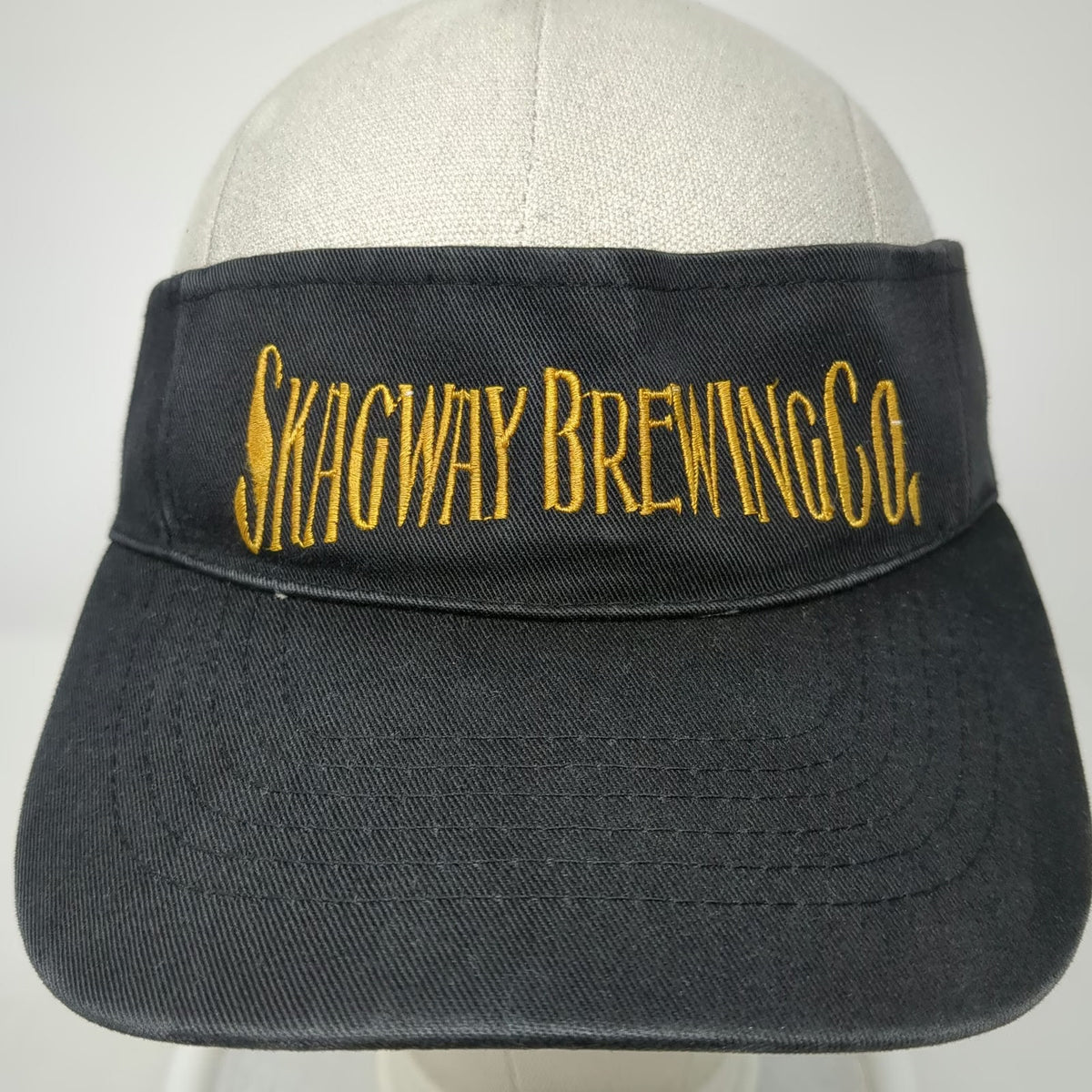 Corrington's Visor Black One Size Skagway Brewing Co Embroidered Brewery Hat