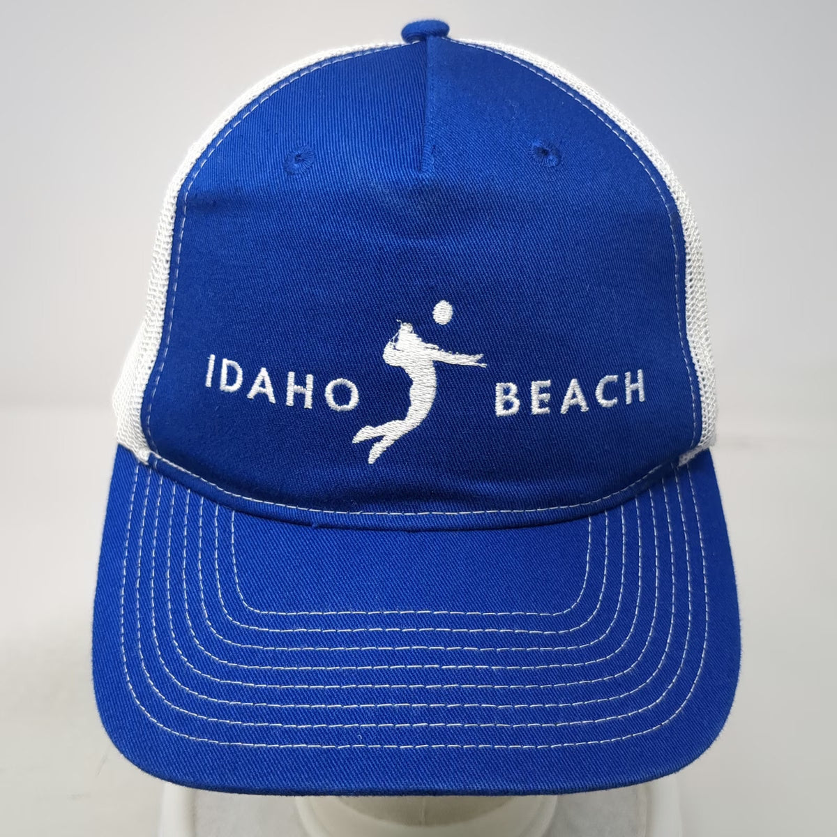 Port Authority Trucker Hat Blue One Size Idaho Beach Volleyball Snapback