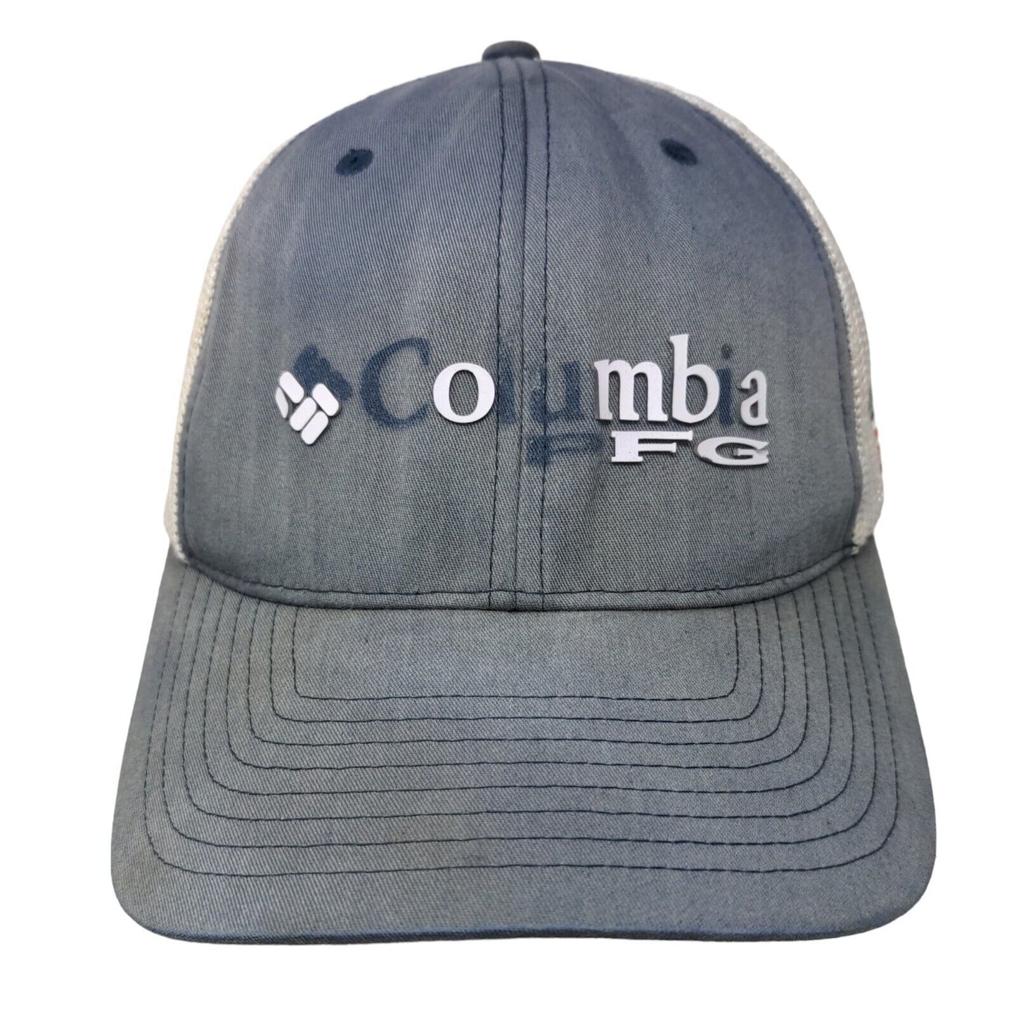 Columbia PFG American Flag Mesh Back Fitted Trucker Hat Blue One Size