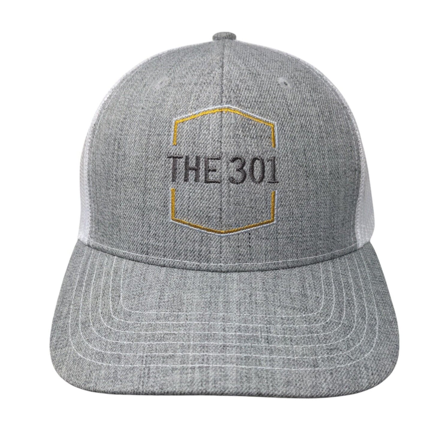 The 301 Snapback Trucker Hat Gray One Size Adjustable Mesh Back Cap America