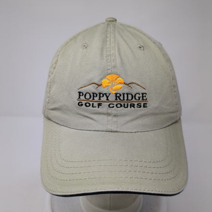 Poppy Ridge Golf Course Slideback Hat Tan One Size Adjustable Roxxi
