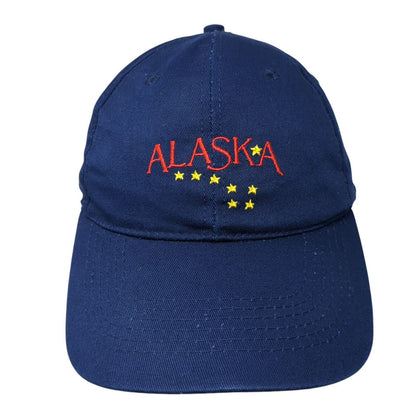 ALASKA Snapback Hat Blue One Size Adjustable Embroidered Patriotic Shirt & Co.