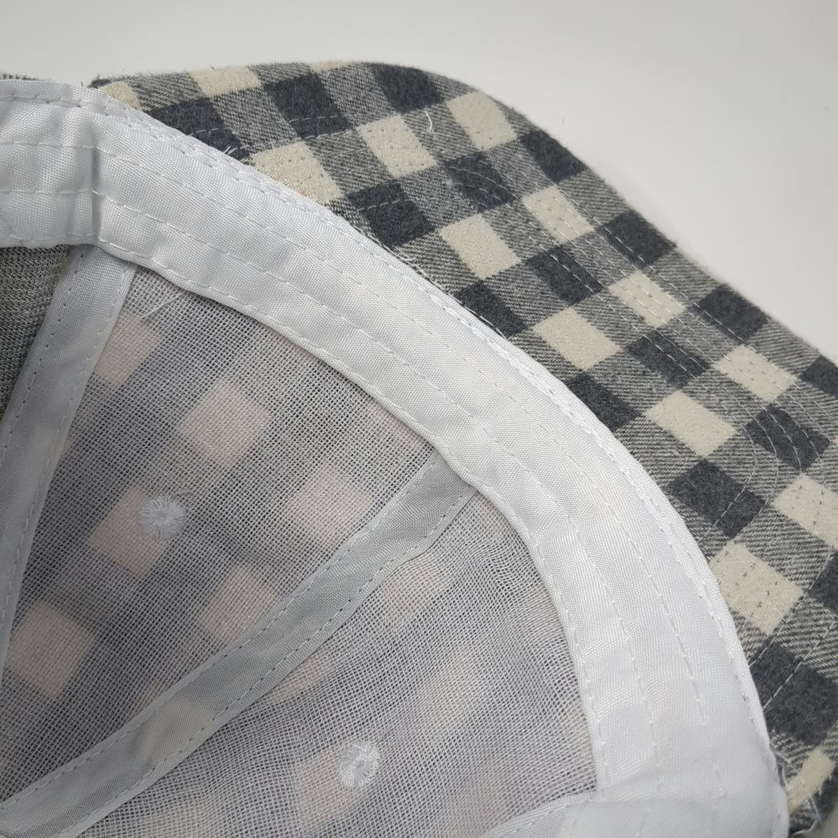 Cocus Pocus Baseball Cap Gray White One Size Buffalo Check Slideback Hat