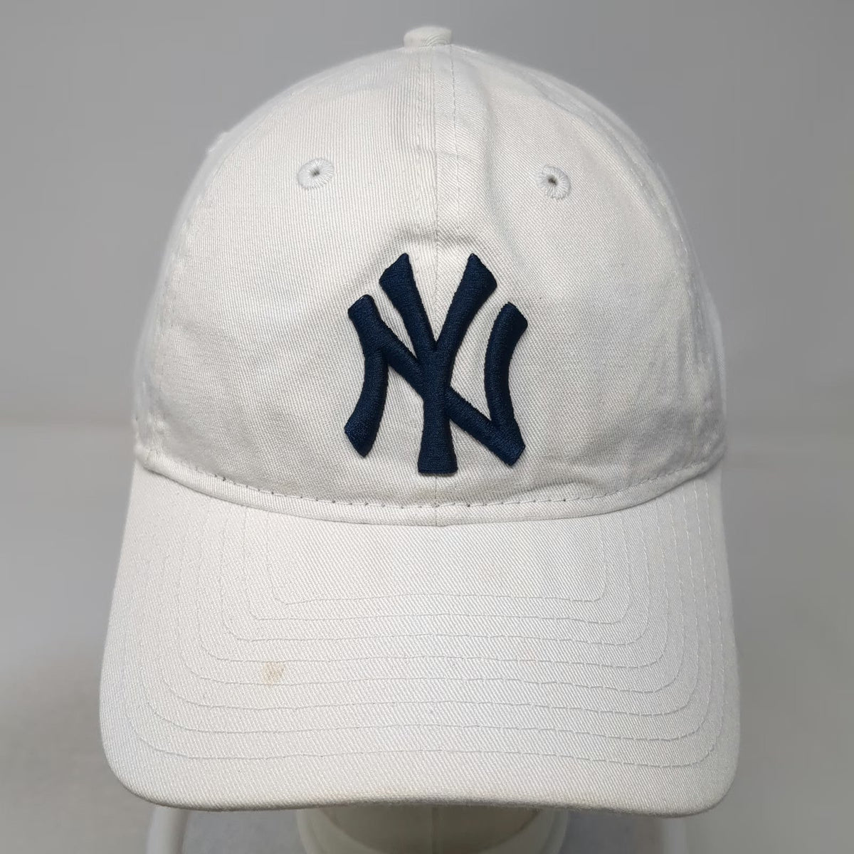 New York Yankees MLB New Era Baseball Cap White L 49FORTY Gray Under Brim Hat