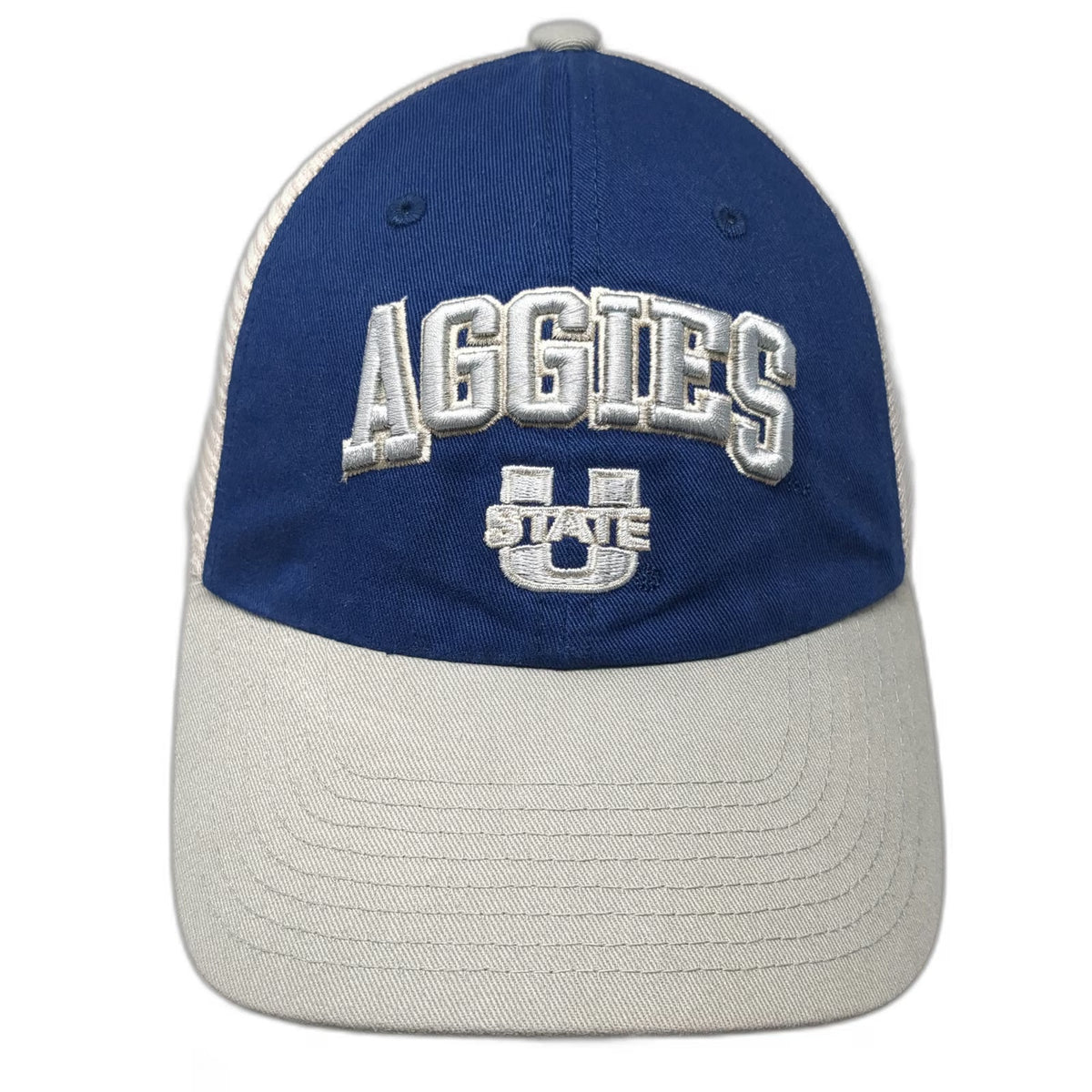 Utah State Aggies NCAA Captivating Trucker Hat Blue Gray One Size Mesh Snapback