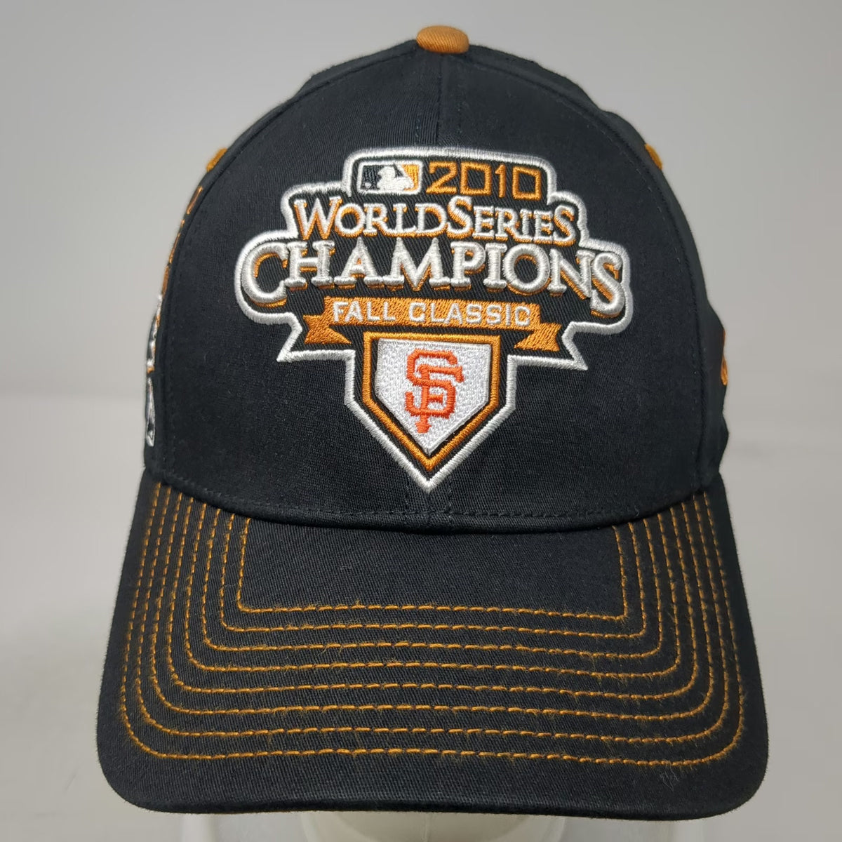 San Francisco Giants MLB New Era Baseball Cap Black Orange One Size 2010 WS Hat