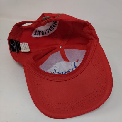 Heiner Slideback Hat Red One Size Adjustable Embroidered Solid 6 Panel