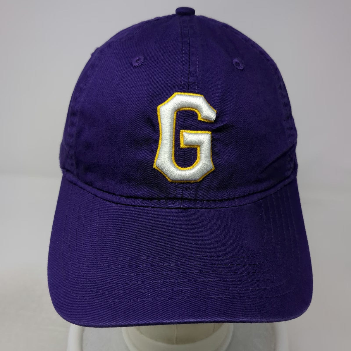 Pacific Headwear Baseball Cap Purple One Size White Yellow G Logo Hat Slideback