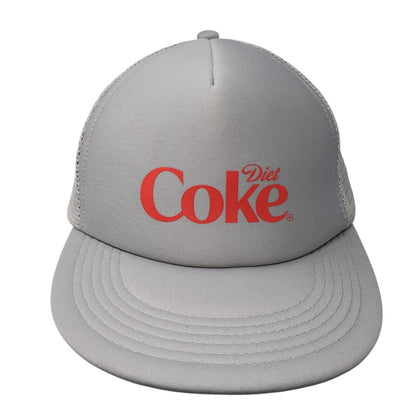 Diet Coke Snapback Mesh Back Trucker Hat Gray One Size Solid Outdoor