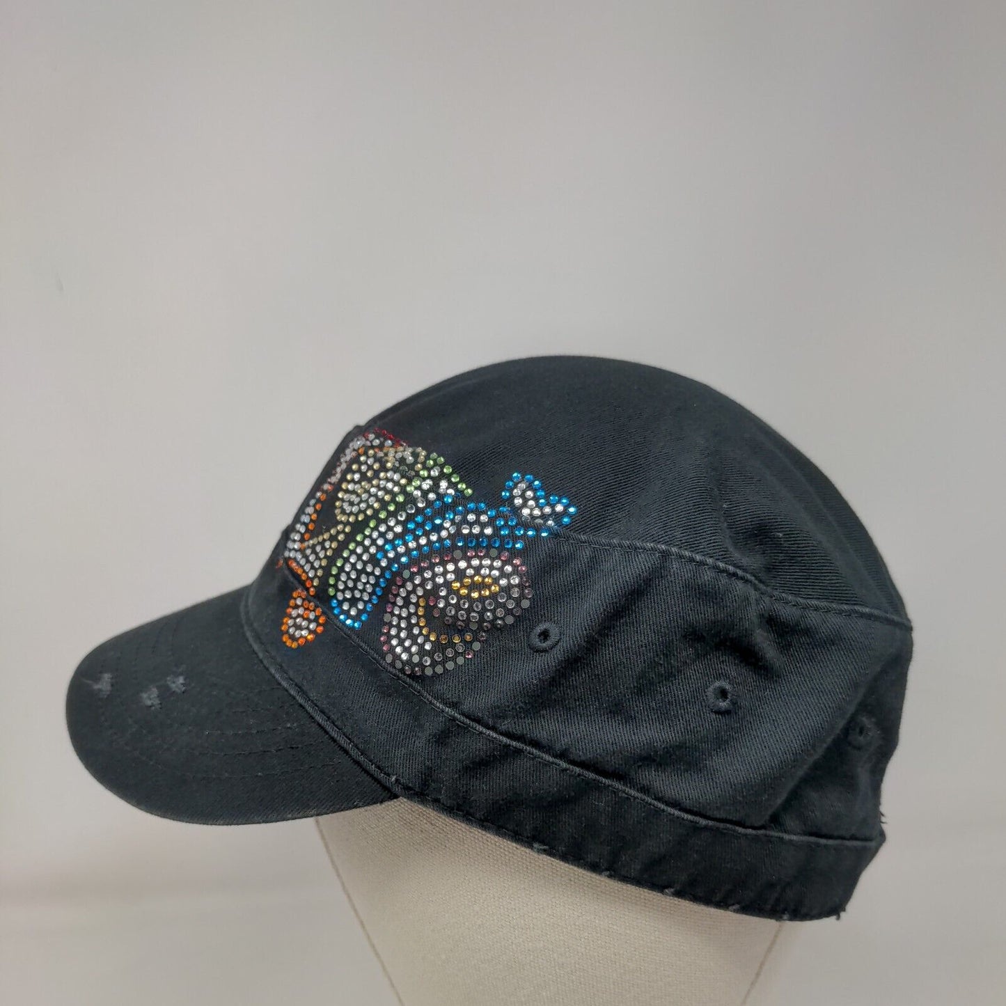 Love Bling Strapback Cadet Army Cap Hat Black OSFA Adjustable HG