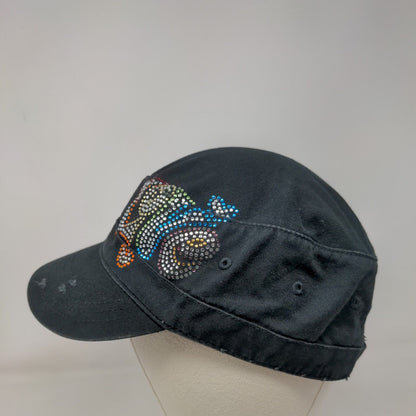 Love Bling Strapback Cadet Army Cap Hat Black OSFA Adjustable HG