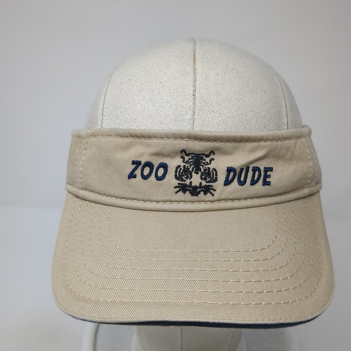 Zoo Dude Adult Sun Visor Hat Brown One Size Adjustable Strap Saint Louis Zoo