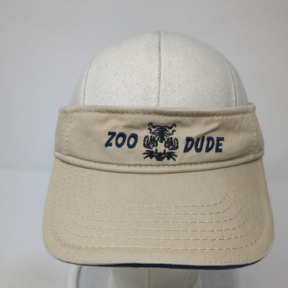Zoo Dude Adult Sun Visor Hat Brown One Size Adjustable Strap Saint Louis Zoo