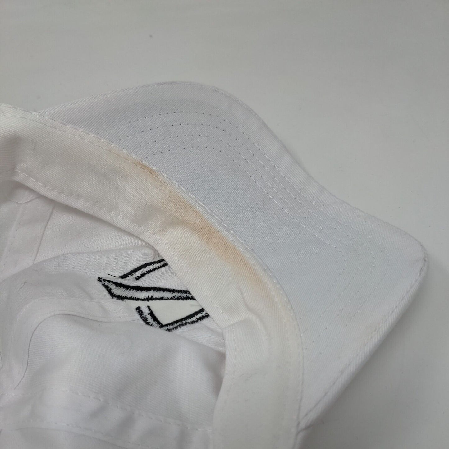 Port & Company Slideback Hat White One Size Embroidered Logo Vent Holes