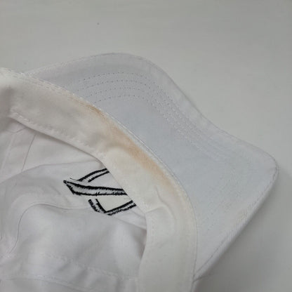 Port & Company Slideback Hat White One Size Embroidered Logo Vent Holes