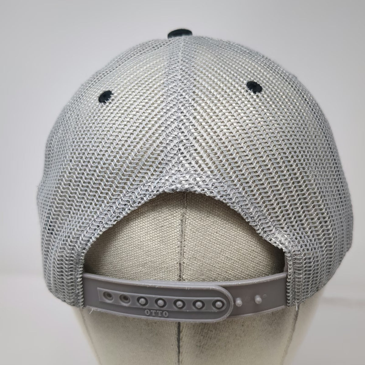 Otto Trucker Hat Black Gray One Size Steve Regan Co Logo Mesh Snapback Workwear