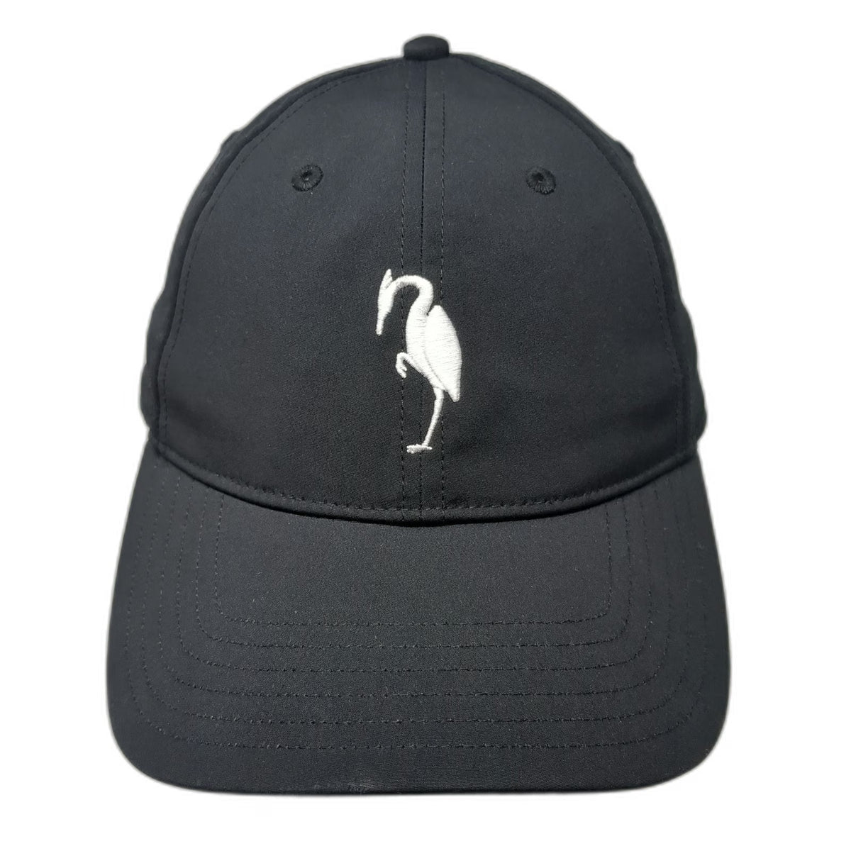TaylorMade Baseball Cap Black One Size Young Guns Heron Bird Golf Hat Slideback