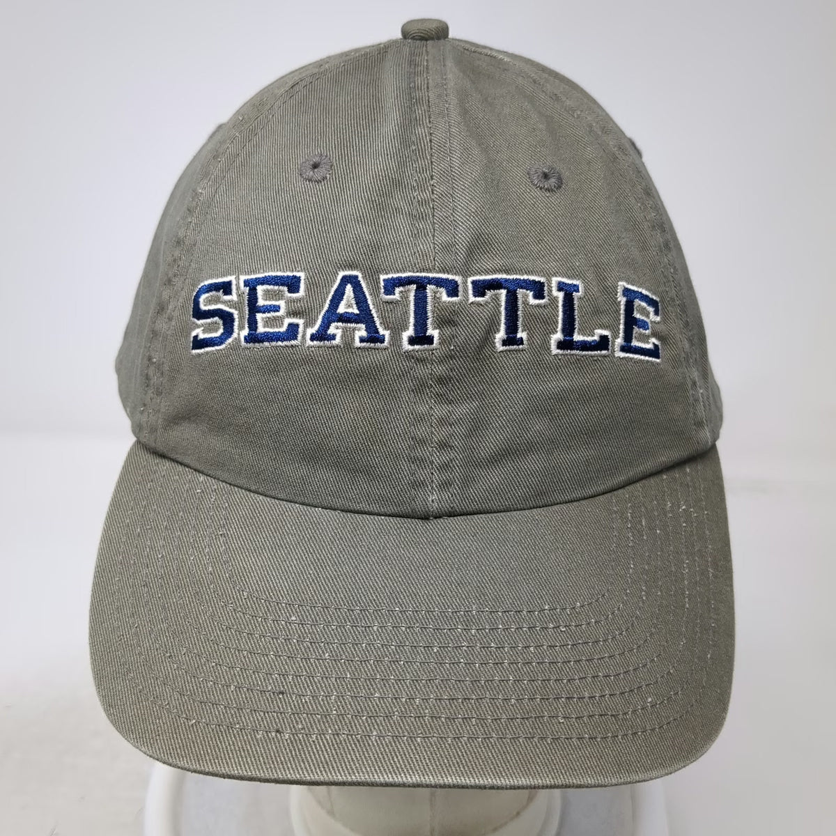 Fahrenheit Seattle Baseball Cap Green One Size Blue White Slideback Cotton Hat