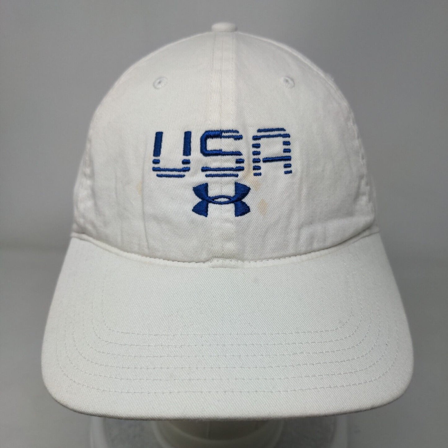 USA Under Armour Slideback Hat White OSFA Embroidered Adjustable