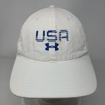 USA Under Armour Slideback Hat White OSFA Embroidered Adjustable