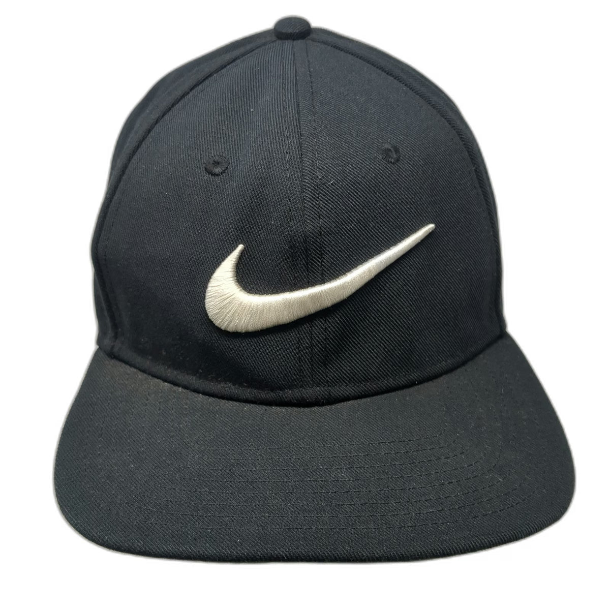 Nike Snapback Black One Size Pro Embroidered Swoosh Green Underbrim 6 Panel Hat