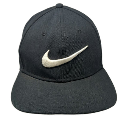 Nike Snapback Black One Size Pro Embroidered Swoosh Green Underbrim 6 Panel Hat