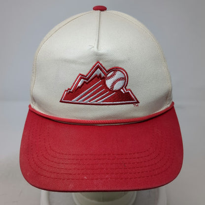 Nebraska Cornhuskers NCAA Melon Wear 5 Panel Beige Red Hat OSFM Snapback Rope