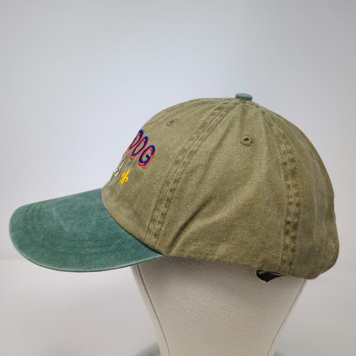 Legacy Baseball Cap Green One Size Yawgoog 2014 Boy Scout Camp Leather Strap Hat