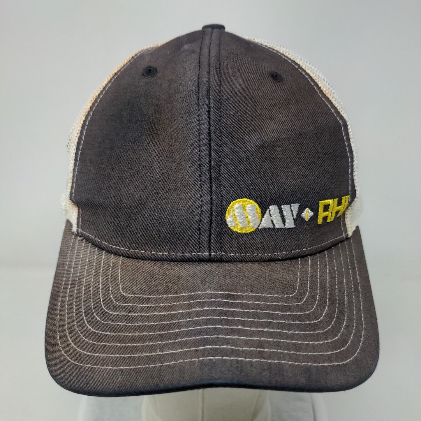 MAY-RHI Hyundai Construction Equipment Mesh Back Trucker Hat Blue One Size