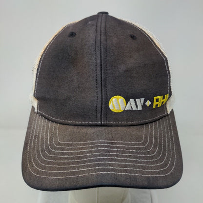 MAY-RHI Hyundai Construction Equipment Mesh Back Trucker Hat Blue One Size