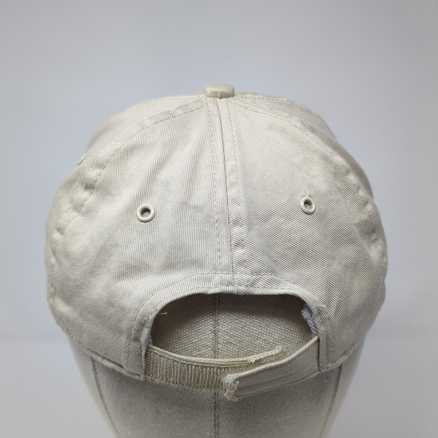 Faded Glory Strapback Hat Tan One Size Adjustable Blank Vent Holes