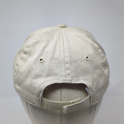 Faded Glory Strapback Hat Tan One Size Adjustable Blank Vent Holes