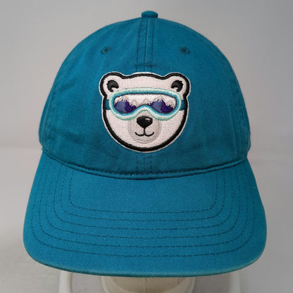 Explore by Lids Blue Baseball Cap One Size Polar Bear Ski Goggles Paw Prints Hat