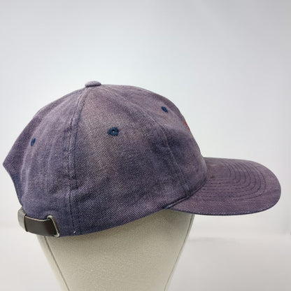 zkapz Baseball Cap Blue One Size Rehoboth Rainbow Leather Strap Slideback hat