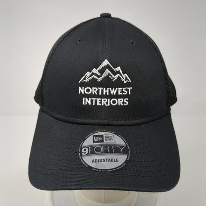 Northwest Interiors Snapback Trucker Hat Black OS Adjustable Mesh 9Forty New Era