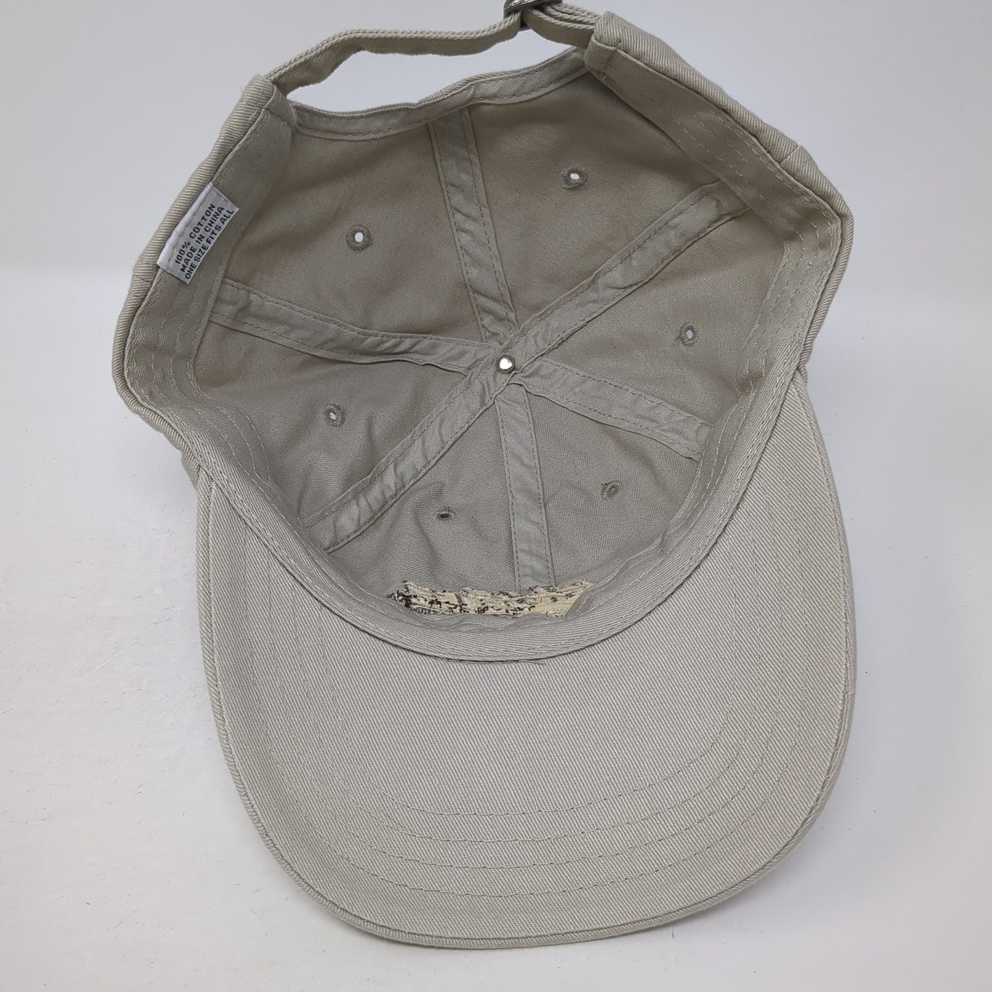 Bud Sports Productions Baseball Cap Beige One Size Adjustable Embroidered Cotton