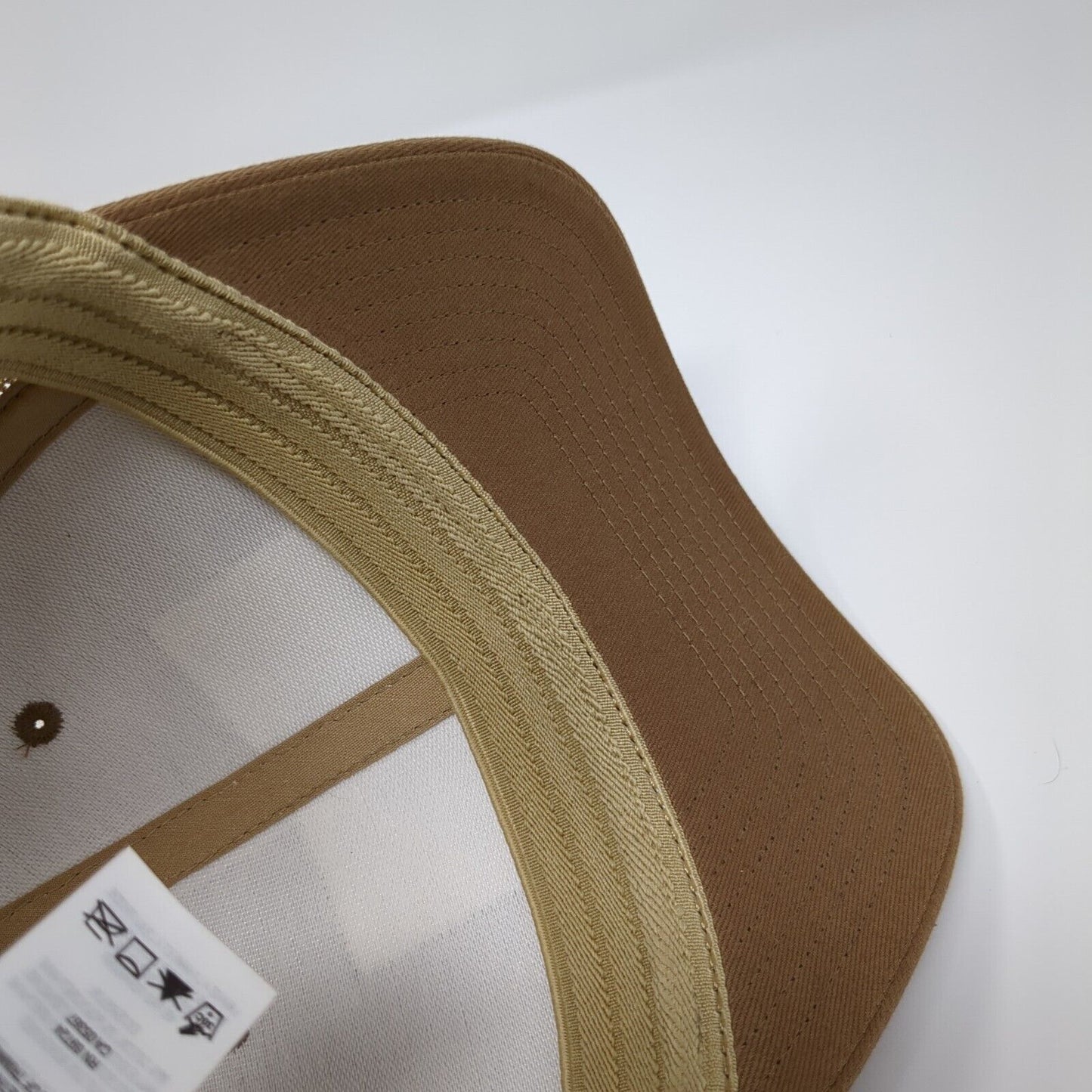 Tree Flag Unisex Fitted Trucker Hat Brown L/XL Mesh Back Patriotic Columbia