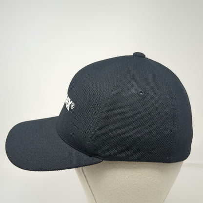 Flexfit Baseball Cap Black One Size Equifax Logo Embroidered Promo Fitted Hat