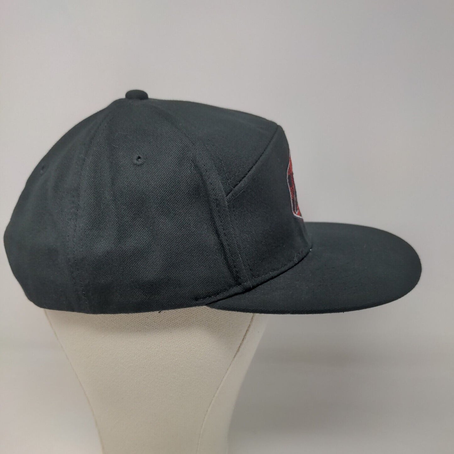 Unbranded Men's Snapback Hat Black Embroidered Gorilla Plaid Logo Cotton