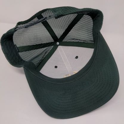 40 Snapback Mesh Back Trucker Hat Green OSFM Embroidered Richardson